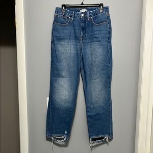NWOT Good American Blue Distressed Jeans